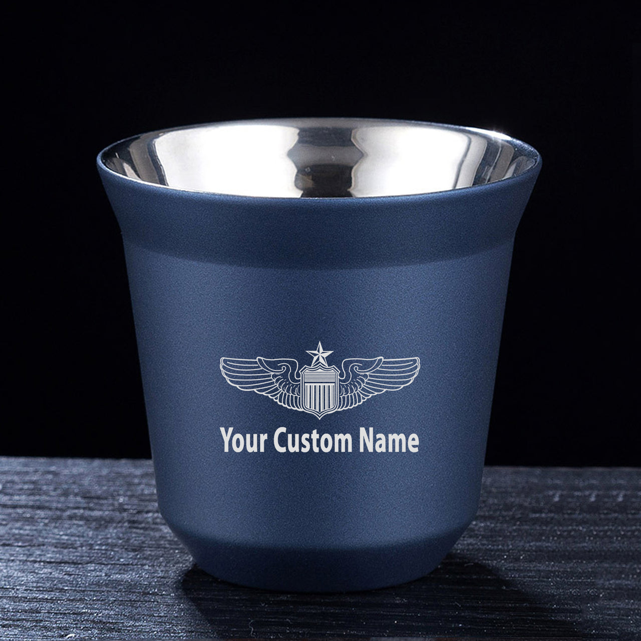 Custom Name (US Air Force & Star) Designed Double Wall Stainless Steel Coffee Mugs