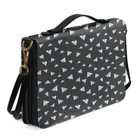 Thumbnail for Paper Airplanes (Gray) 2 Designed PU Accessories Bags Strap Style