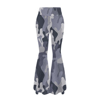 Thumbnail for Military Camouflage Army Gray Designed Women Yoga Flared Pants