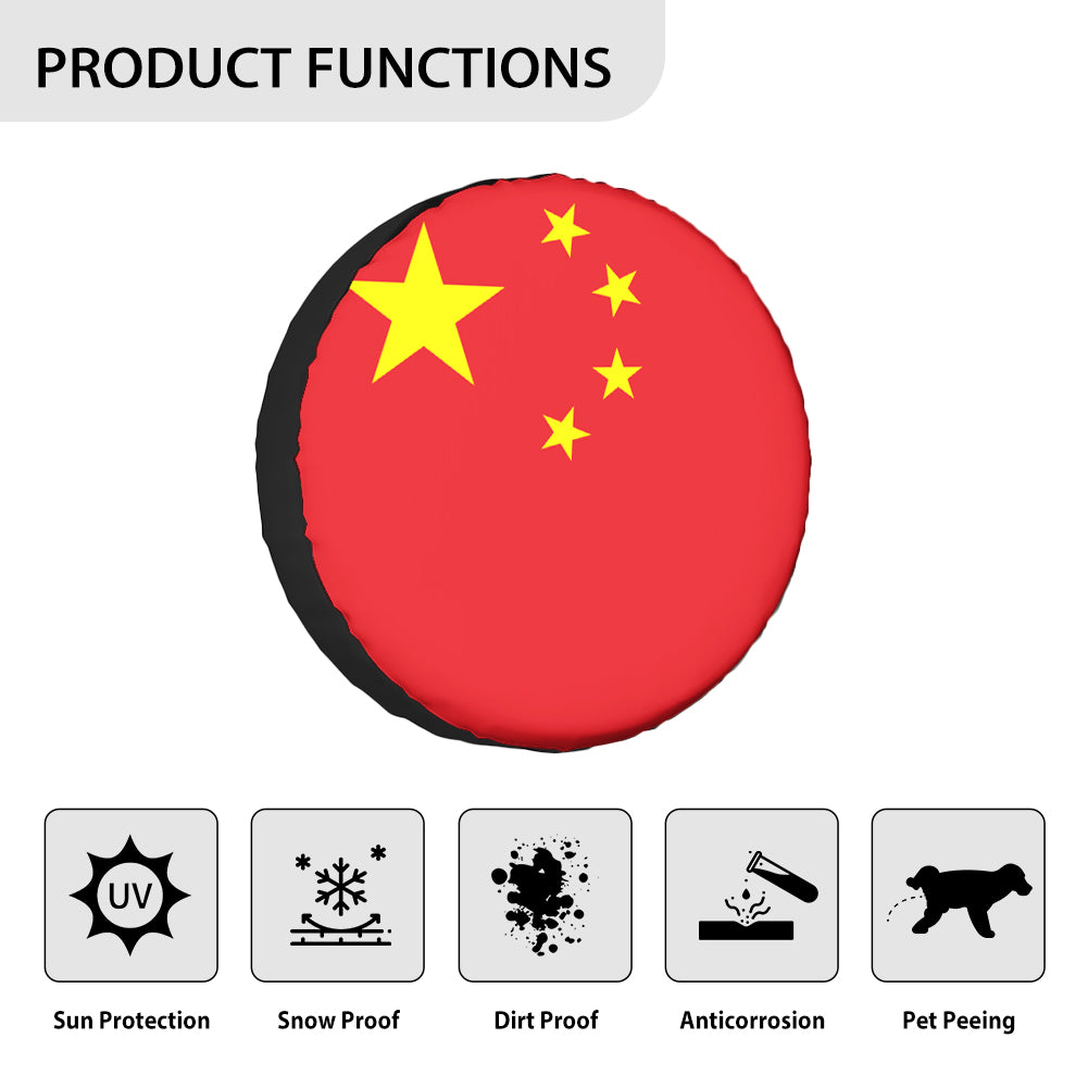 China Flag Designed Tire Cover Cases