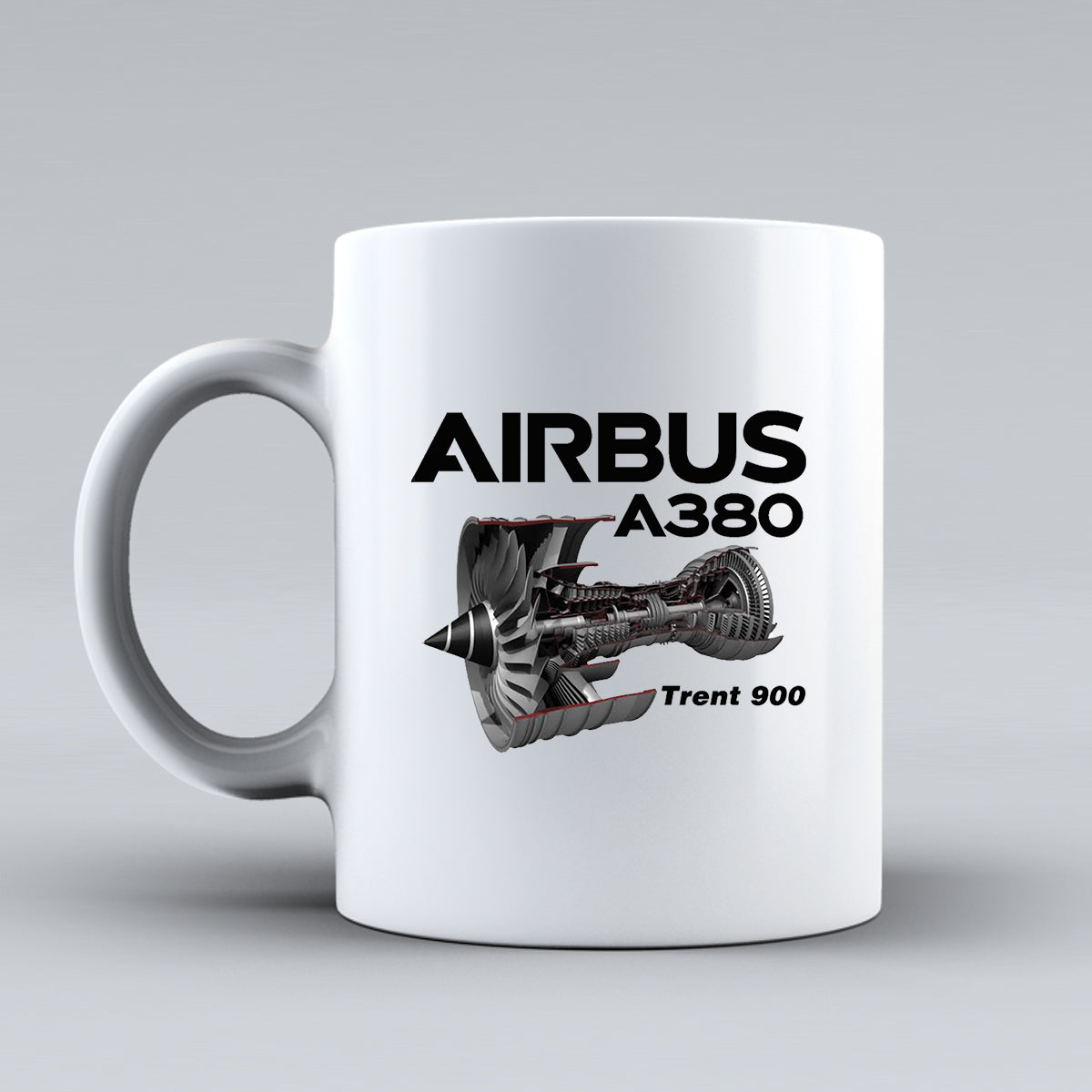 Airbus A380 & Trent 900 Engine Designed Ceramic White Mugs