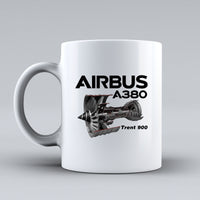 Thumbnail for Airbus A380 & Trent 900 Engine Designed Ceramic White Mugs
