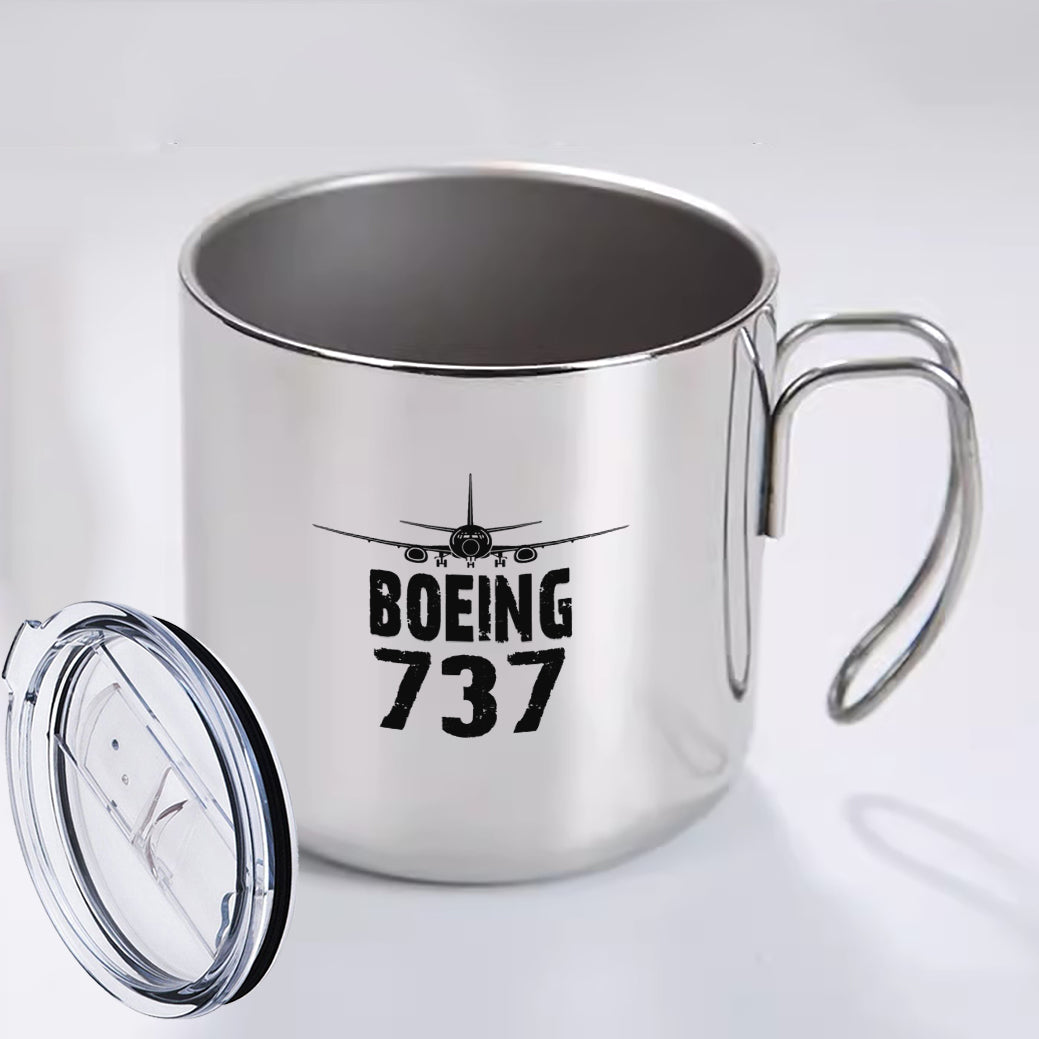 Boeing 737 & Plane Designed Stainless Steel Portable Mugs