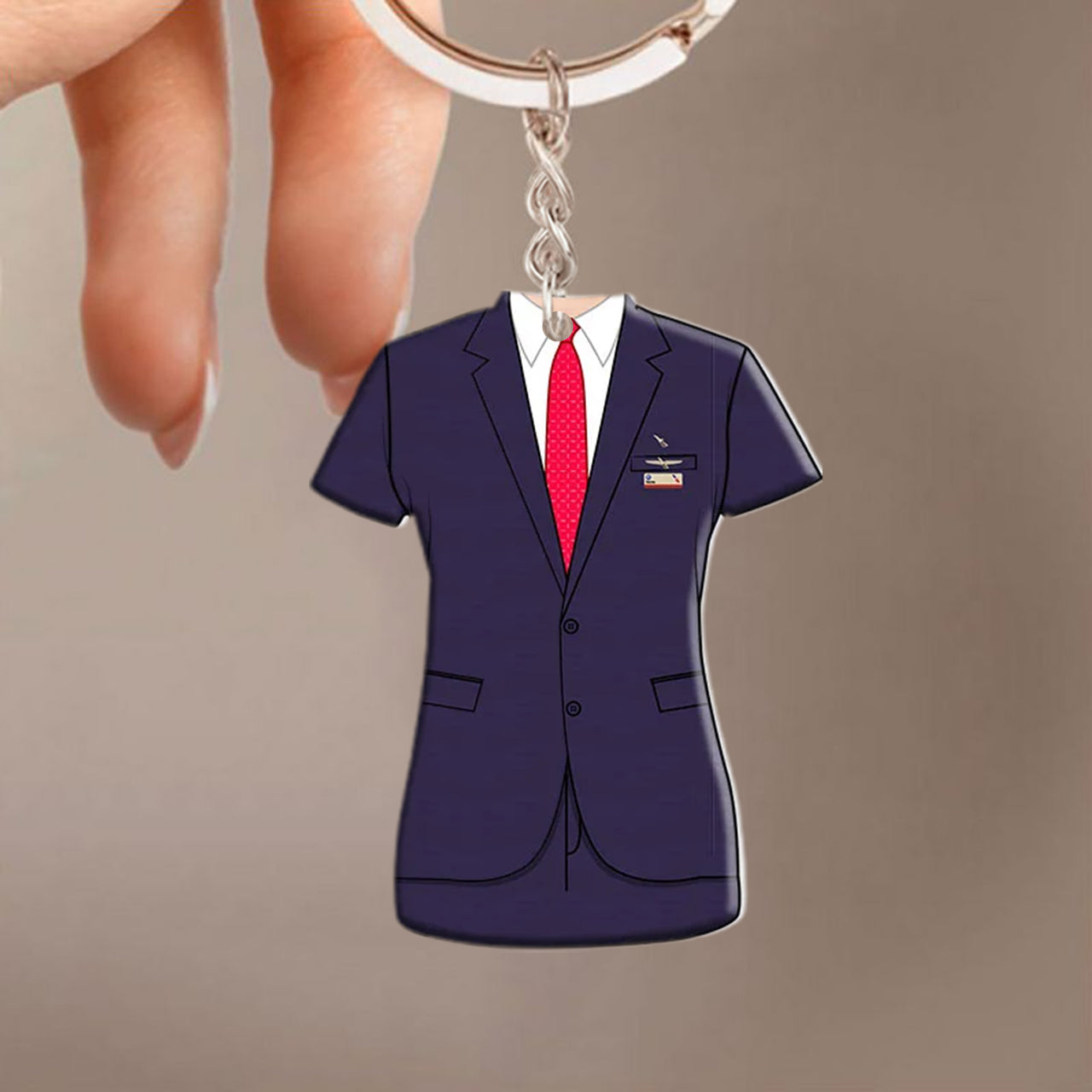 American Airlines Uniform Acrylic Keychain
