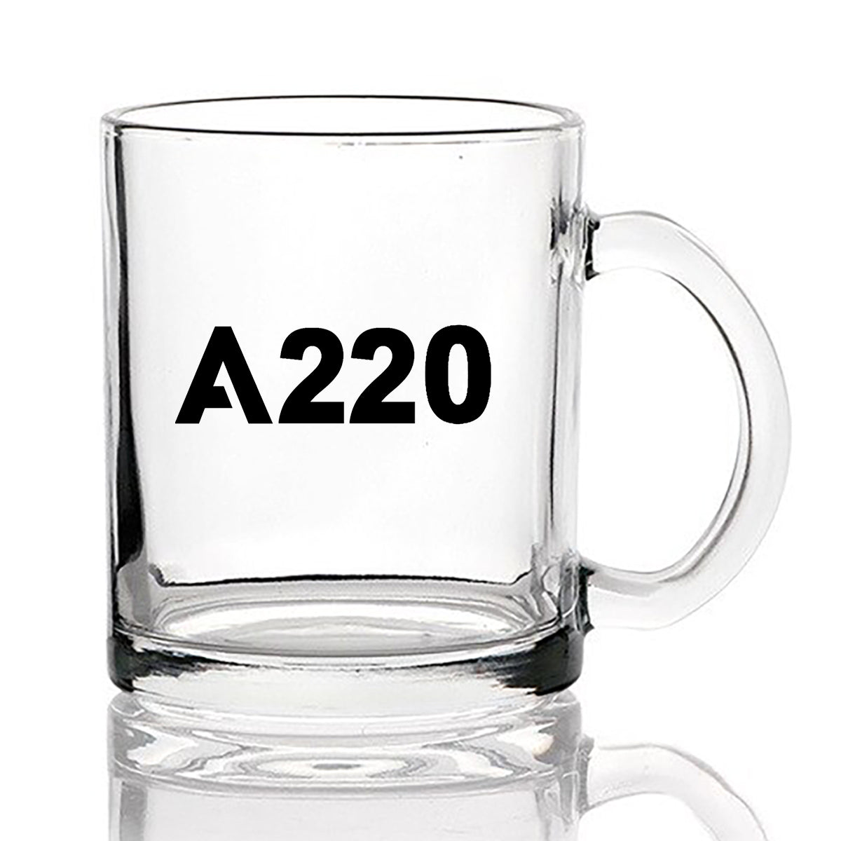 A220 Flat Text Designed Coffee & Tea Glasses