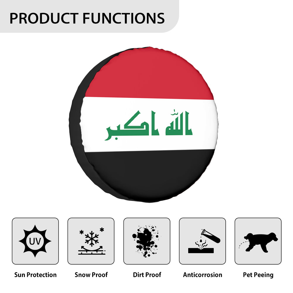 Iraq Flag Designed Tire Cover Cases