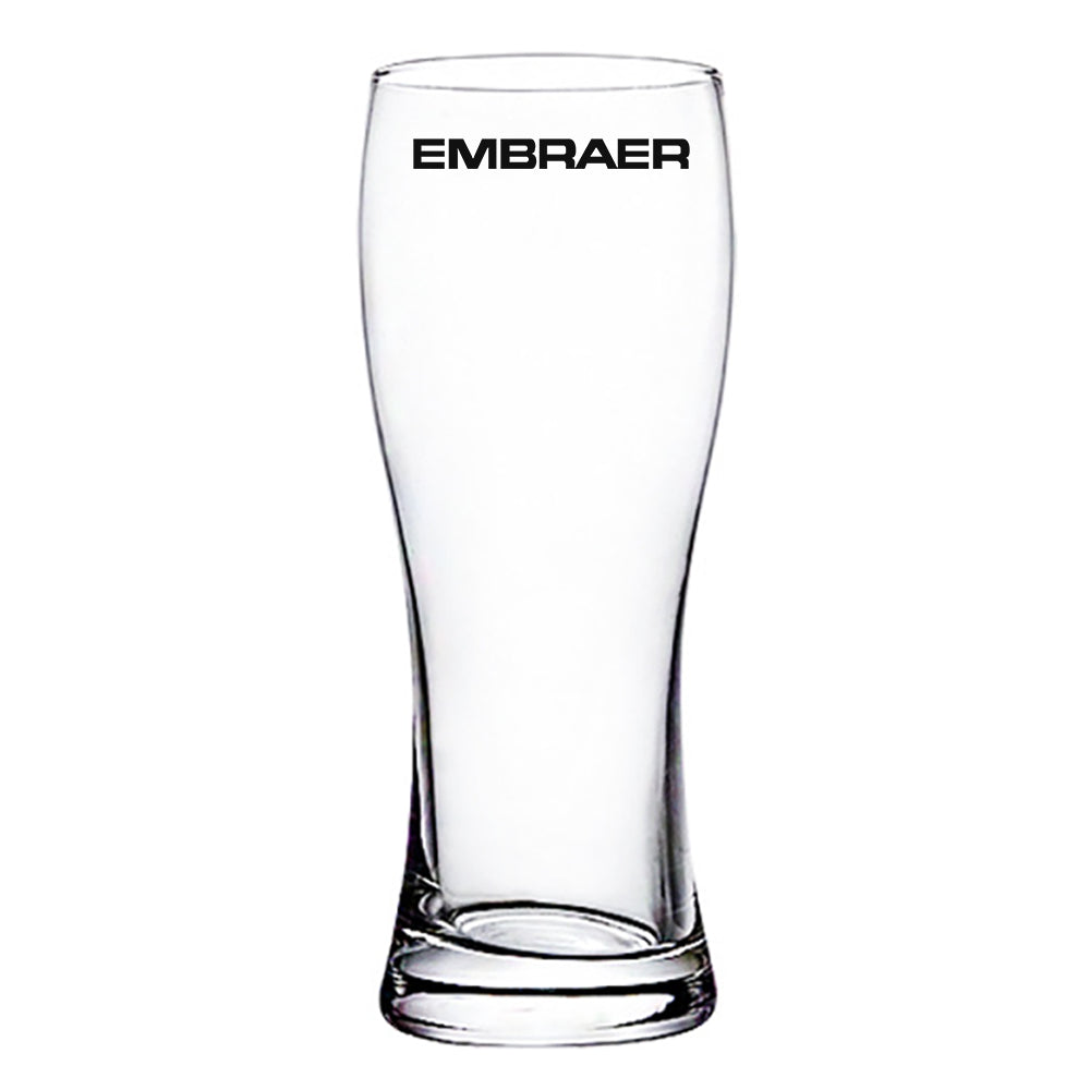 Embraer & Text Designed Pilsner Beer Glasses