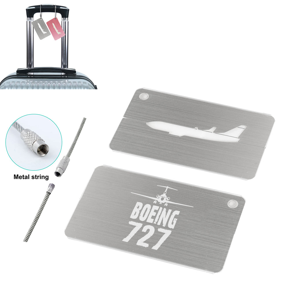 Boeing 727 & Plane Designed Aluminum Airplane Luggage Tags