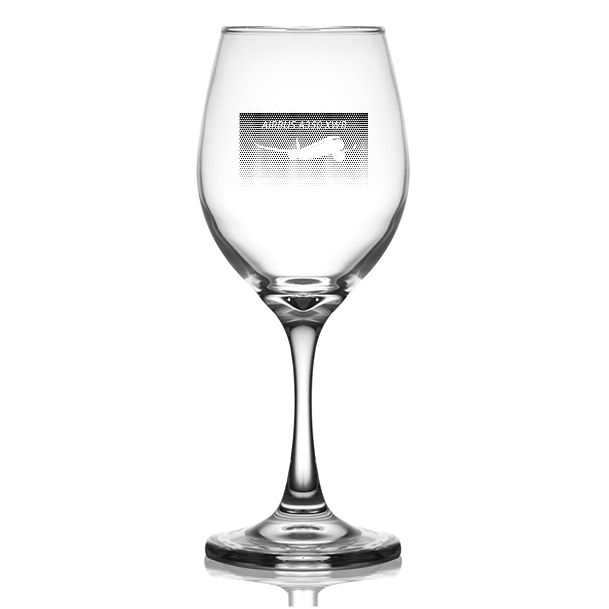 Airbus A350XWB & Dots Designed Wine Glasses