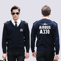 Thumbnail for Airbus A330 & Plane Designed Wool Pilot Sweaters