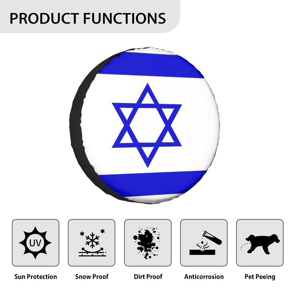 Israel Flag Designed Tire Cover Cases