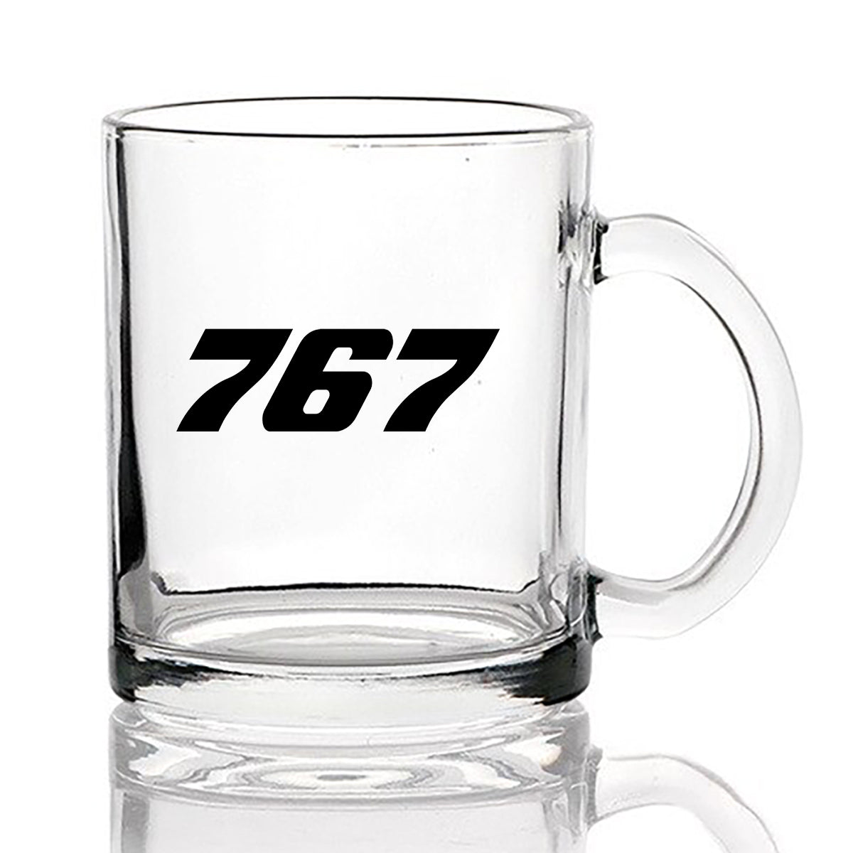 767 Flat Text Designed Coffee & Tea Glasses