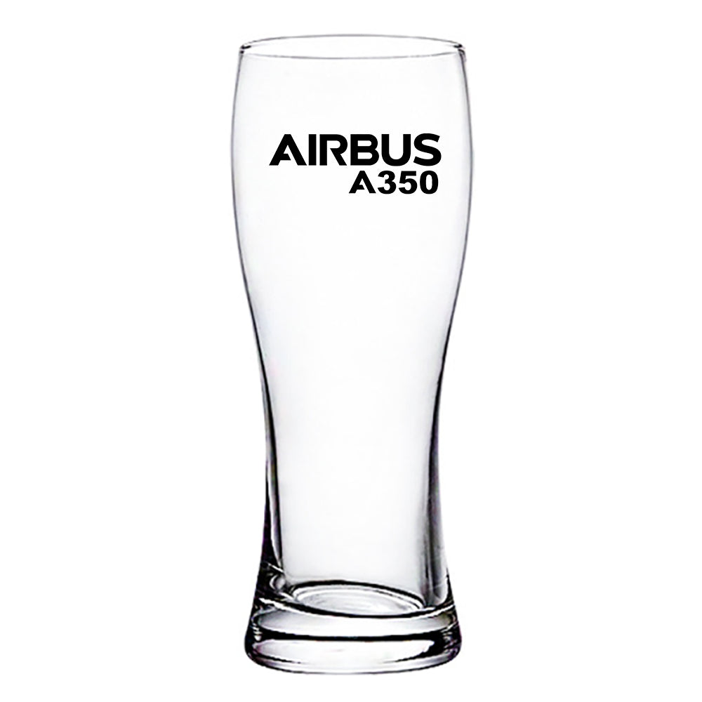 Airbus A350 & Text Designed Pilsner Beer Glasses