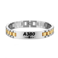 Thumbnail for Super Airbus A380 Designed Stainless Steel Chain Bracelets