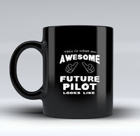 Thumbnail for Future Pilot Designed Black Mugs