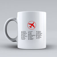 Thumbnail for Aviation Alphabet 2 Designed Ceramic White Mugs