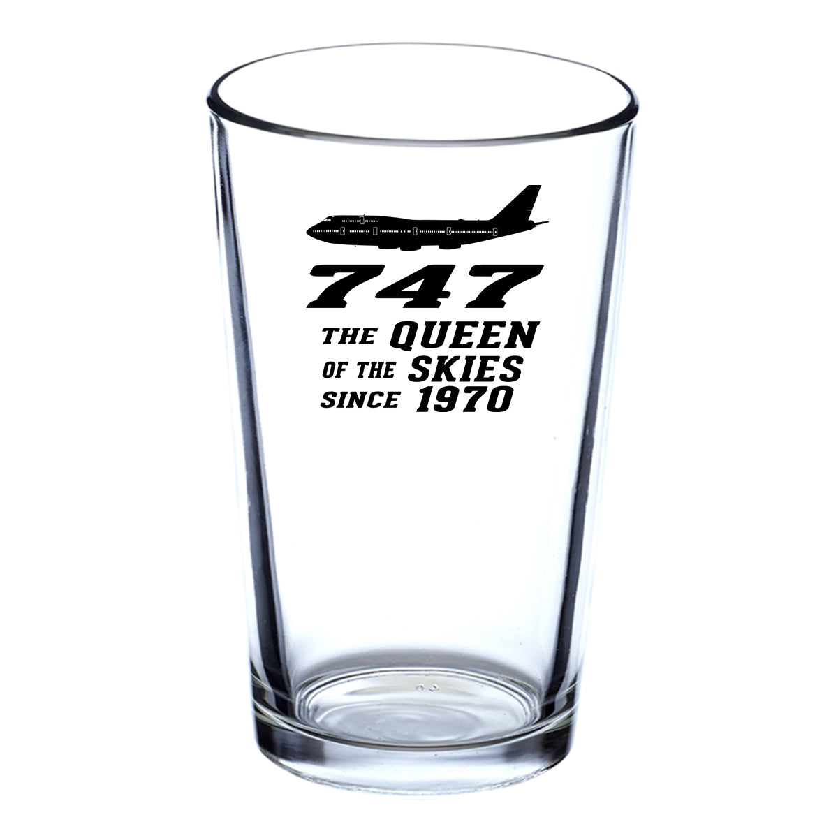 Boeing 747 - Queen of the Skies (2) Designed Beer & Water Glasses
