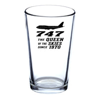 Thumbnail for Boeing 747 - Queen of the Skies (2) Designed Beer & Water Glasses