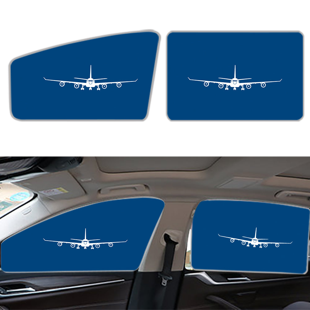 Airbus A340 Silhouette Designed Car Sun Shade (Side window)
