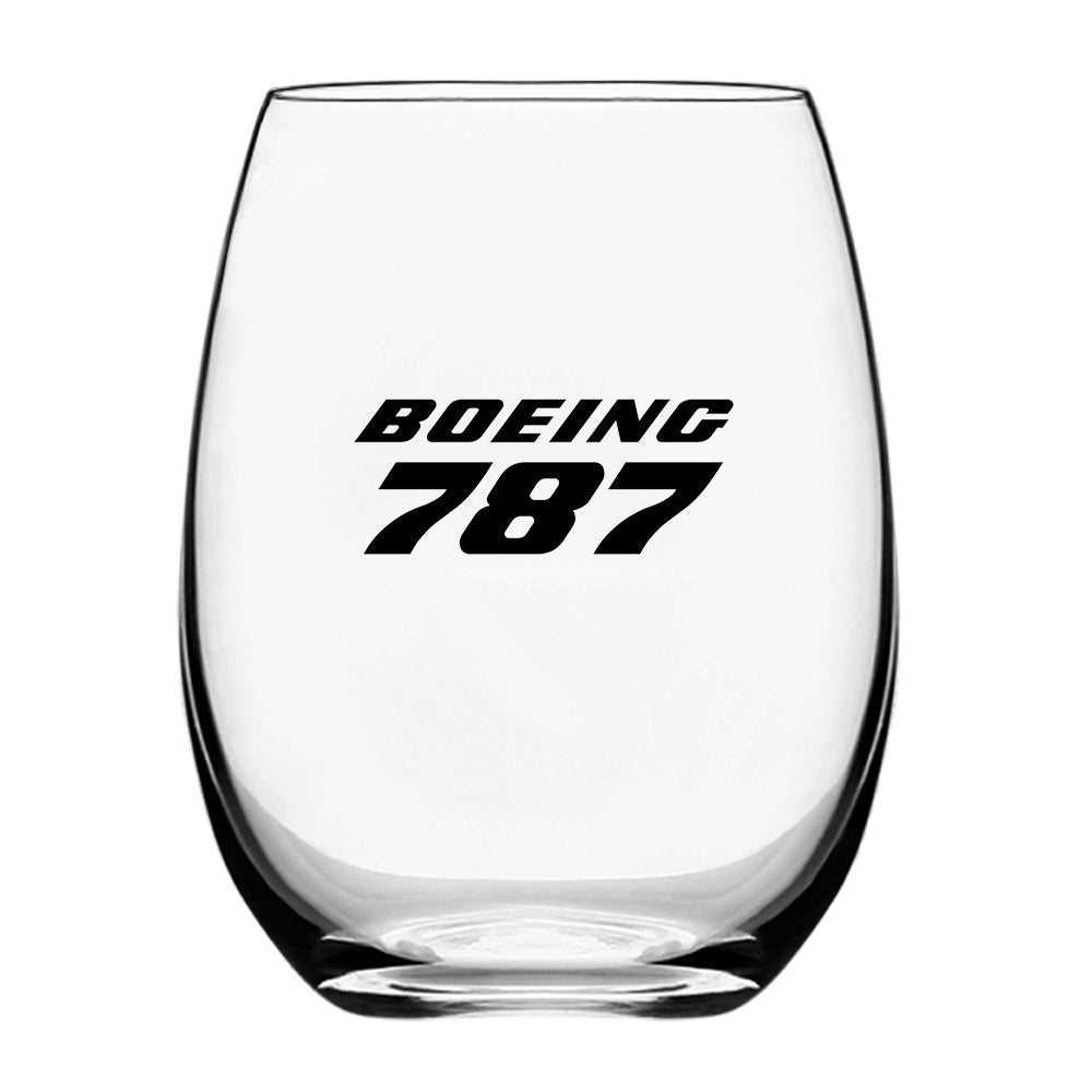 Boeing 787 & Text Designed Water & Drink Glasses