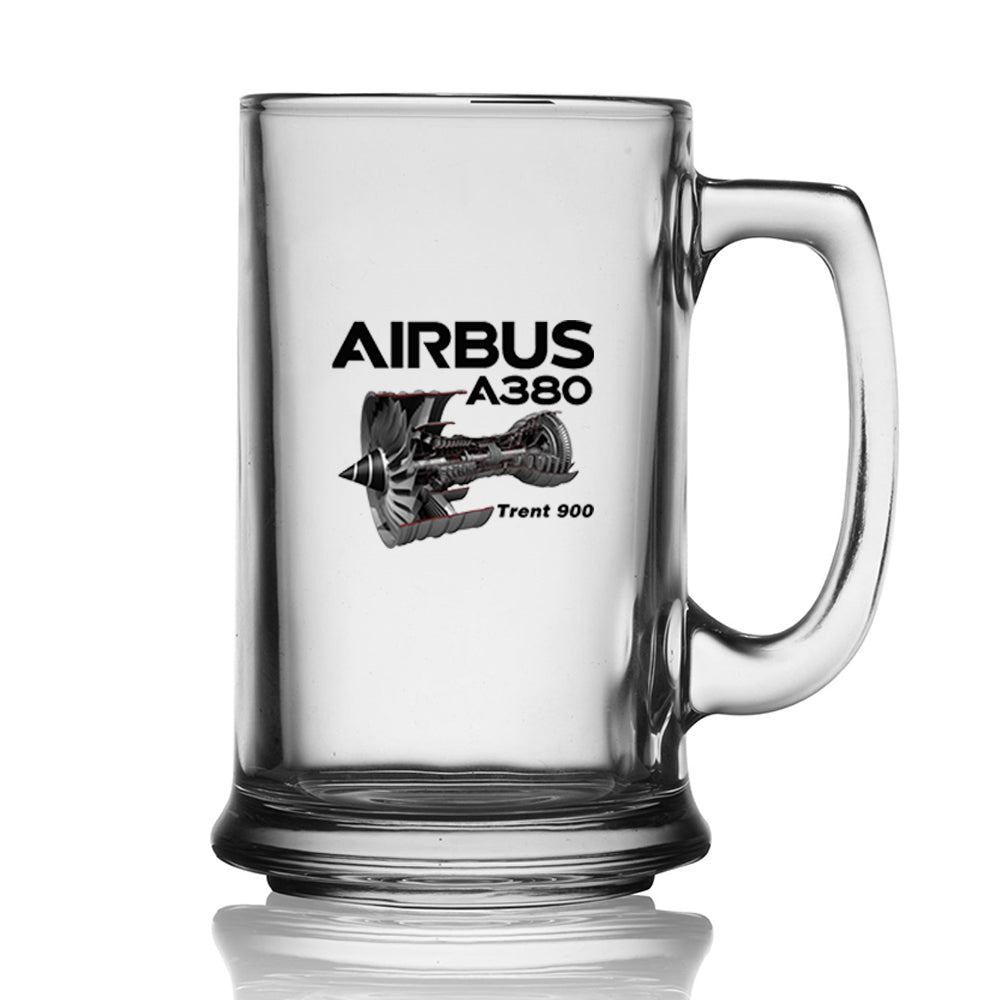 Airbus A380 & Trent 900 Engine Designed Beer Glass with Holder