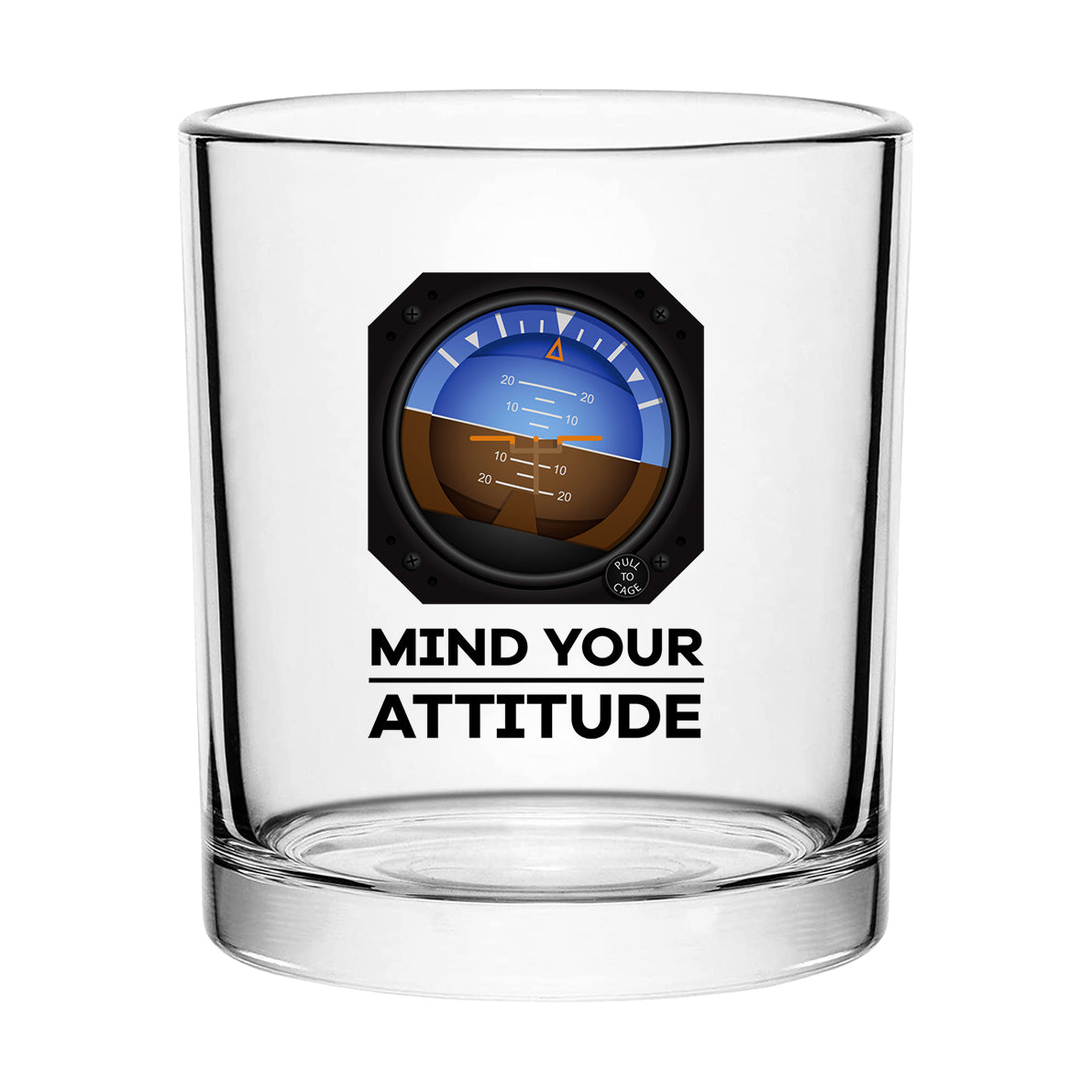 Mind Your Attitude Designed Special Whiskey Glasses