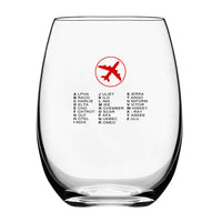 Thumbnail for Aviation Alphabet 2 Designed Water & Drink Glasses