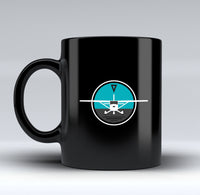 Thumbnail for Cessna & Gyro Designed Black Mugs
