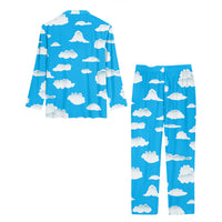 Thumbnail for Amazing Clouds Designed Women Button Pajamas
