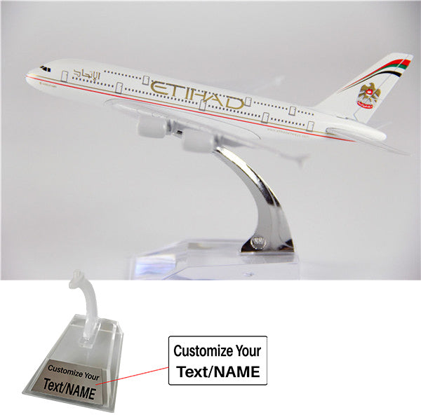 Etihad Airways Airbus A380 Airplane Model (16CM)