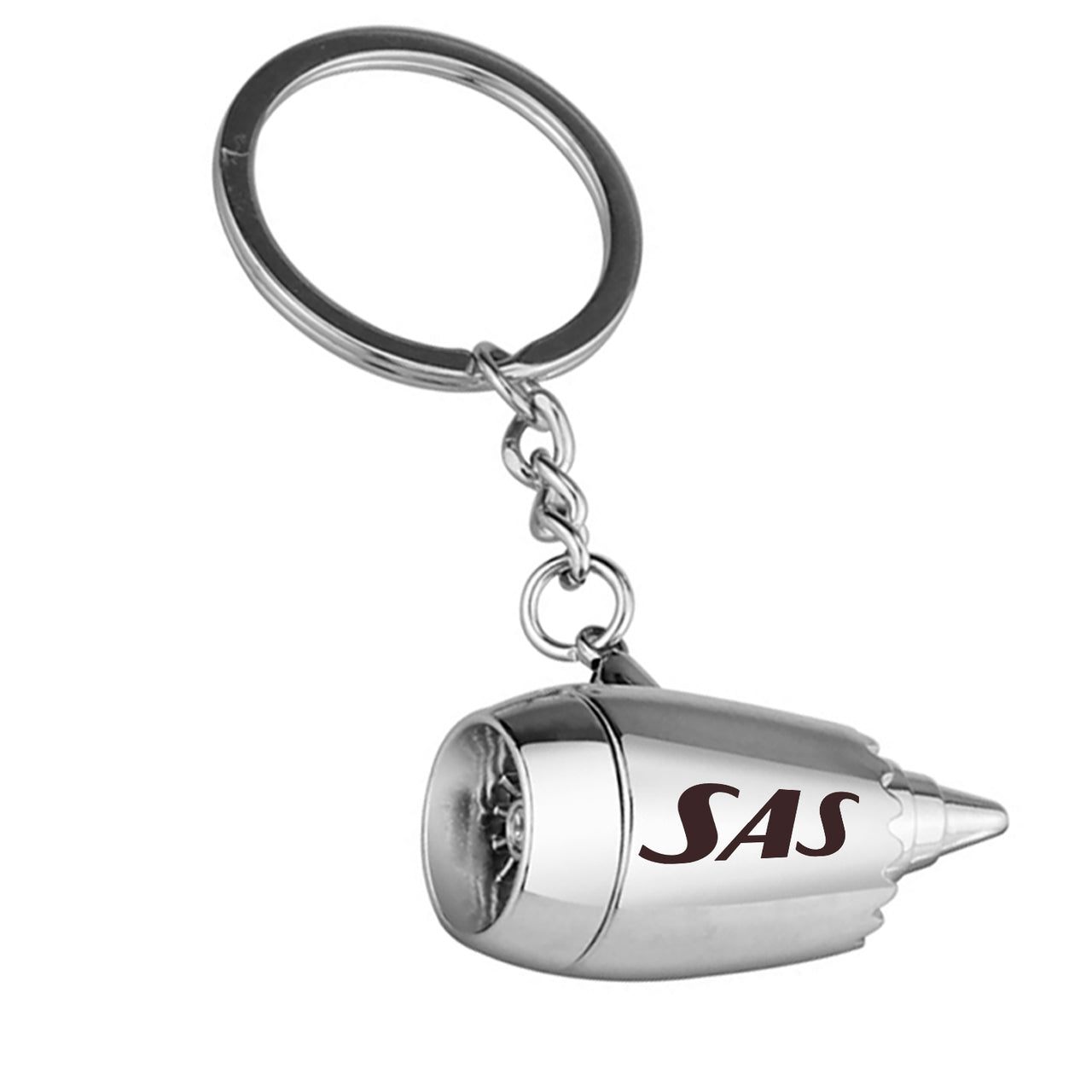 SAS Airlines Jet Engine Turbine Key Chains