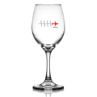 Thumbnail for Aviation Heartbeats Designed Wine Glasses