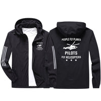 Thumbnail for People Fly Planes Pilots Fly Helicopters Sport & Running Jackets