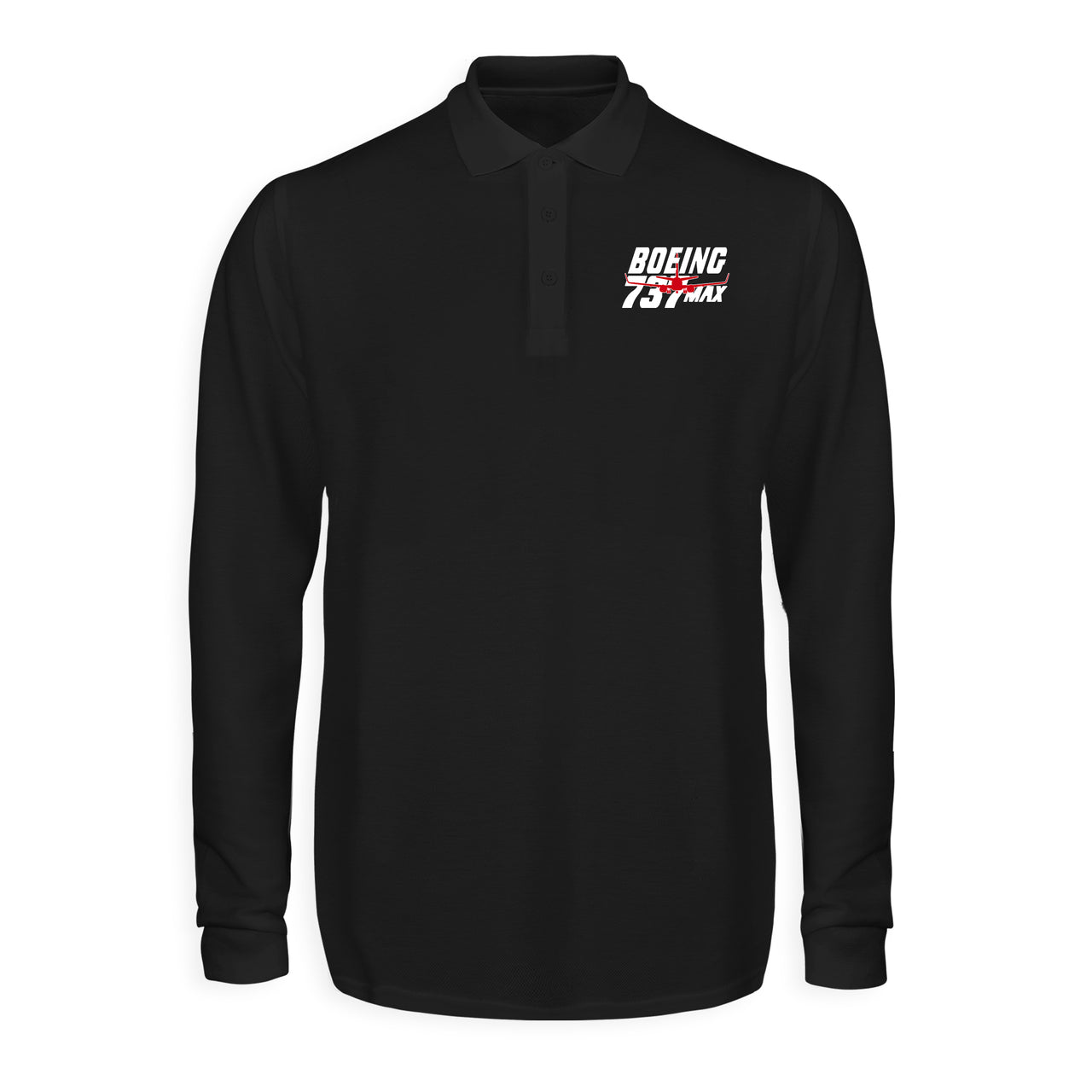 Amazing Boeing 737 Max Designed Long Sleeve Polo T-Shirts
