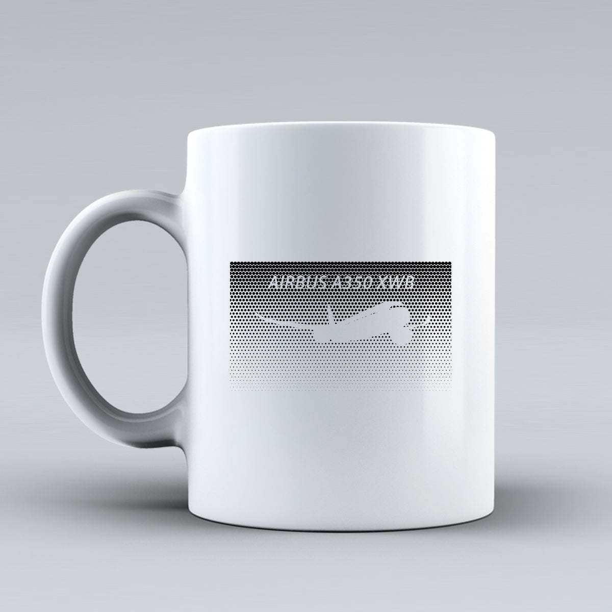 Airbus A350XWB & Dots Designed Ceramic White Mugs