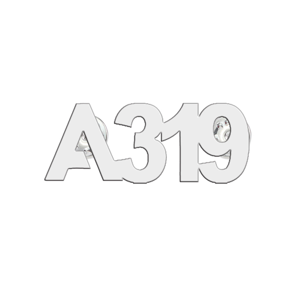 A319 Flat Text Designed Hollow Pins