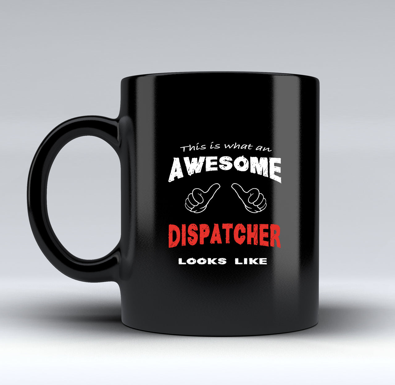 Dispatcher Designed Black Mugs