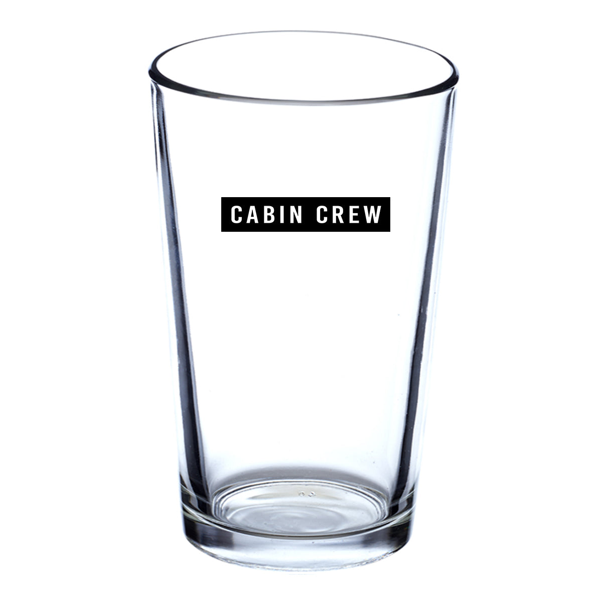 Cabin Crew Text Designed Beer & Water Glasses