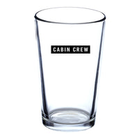 Thumbnail for Cabin Crew Text Designed Beer & Water Glasses