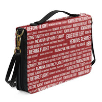 Thumbnail for Remove Before Flight 3-Red Designed PU Accessories Bags Strap Style