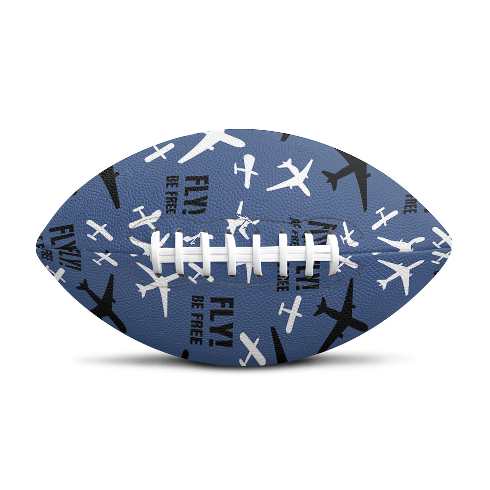 Fly Be Free Blue Designed Rugby