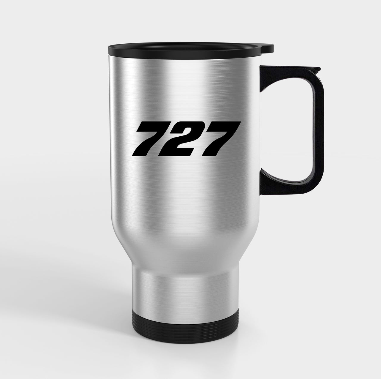 727 Flat Text Designed Travel Mugs (With Holder)
