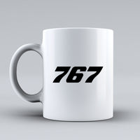 Thumbnail for 767 Flat Text Designed Ceramic White Mugs
