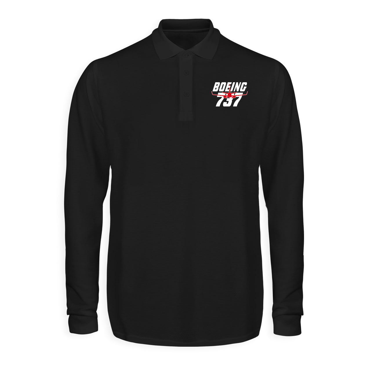 Amazing Boeing 737 Designed Long Sleeve Polo T-Shirts
