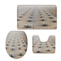 Thumbnail for Military Jets Designed Toilet Seat Cover Three-piece Set