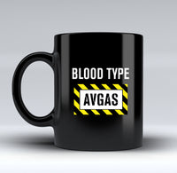 Thumbnail for Blood Type AVGAS Designed Black Mugs