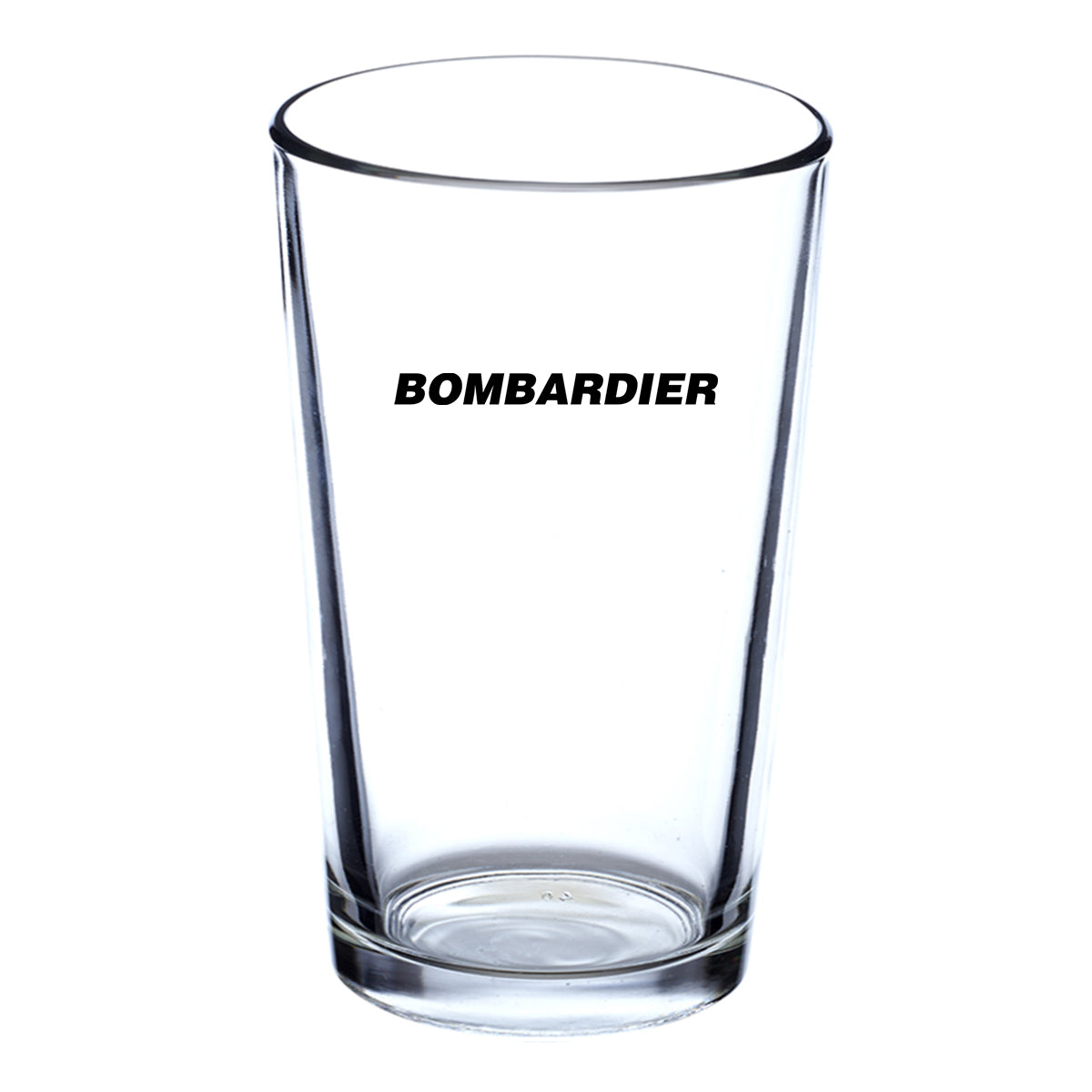Bombardier & Text Designed Beer & Water Glasses