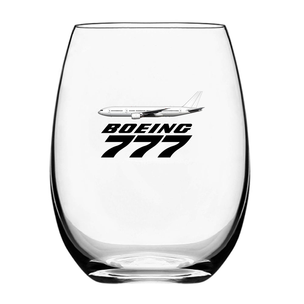 The Boeing 777 Designed Water & Drink Glasses