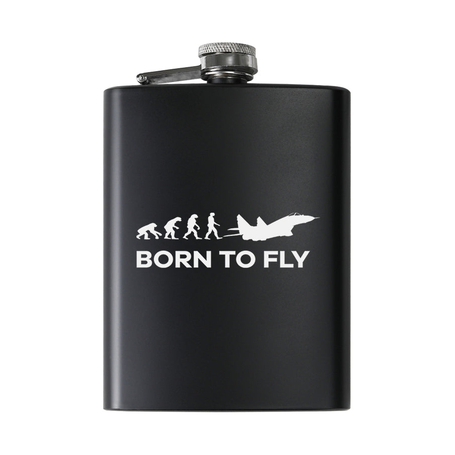 Born To Fly Military Designed Stainless Steel Hip Flasks