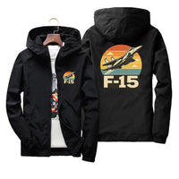 Thumbnail for Retro Fighter Jet F15 Designed Thin Windbreaker Jackets